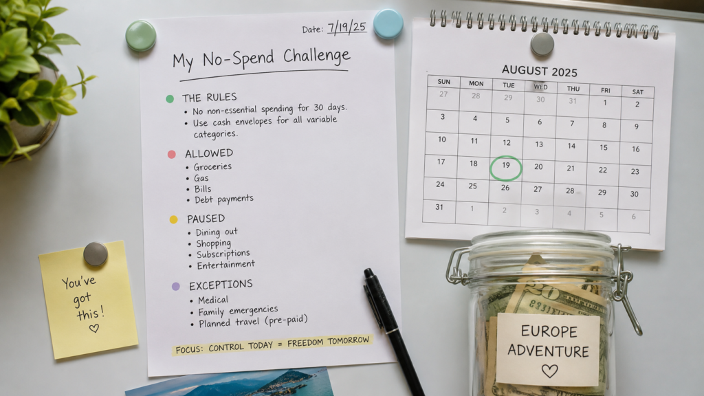 no-spend challenge